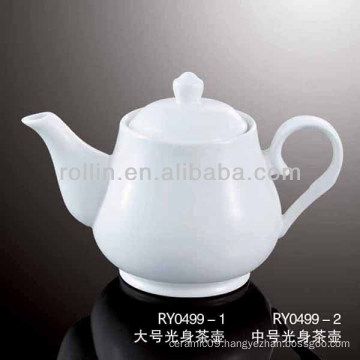 healthy durable white porcelain oven safe tea pot with lid